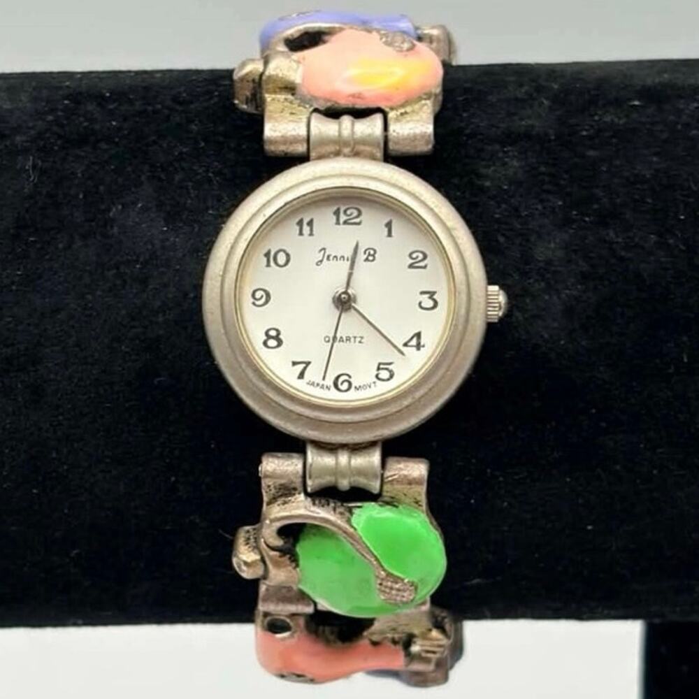 Silver & Pink Jennie B Hairdresser Watch